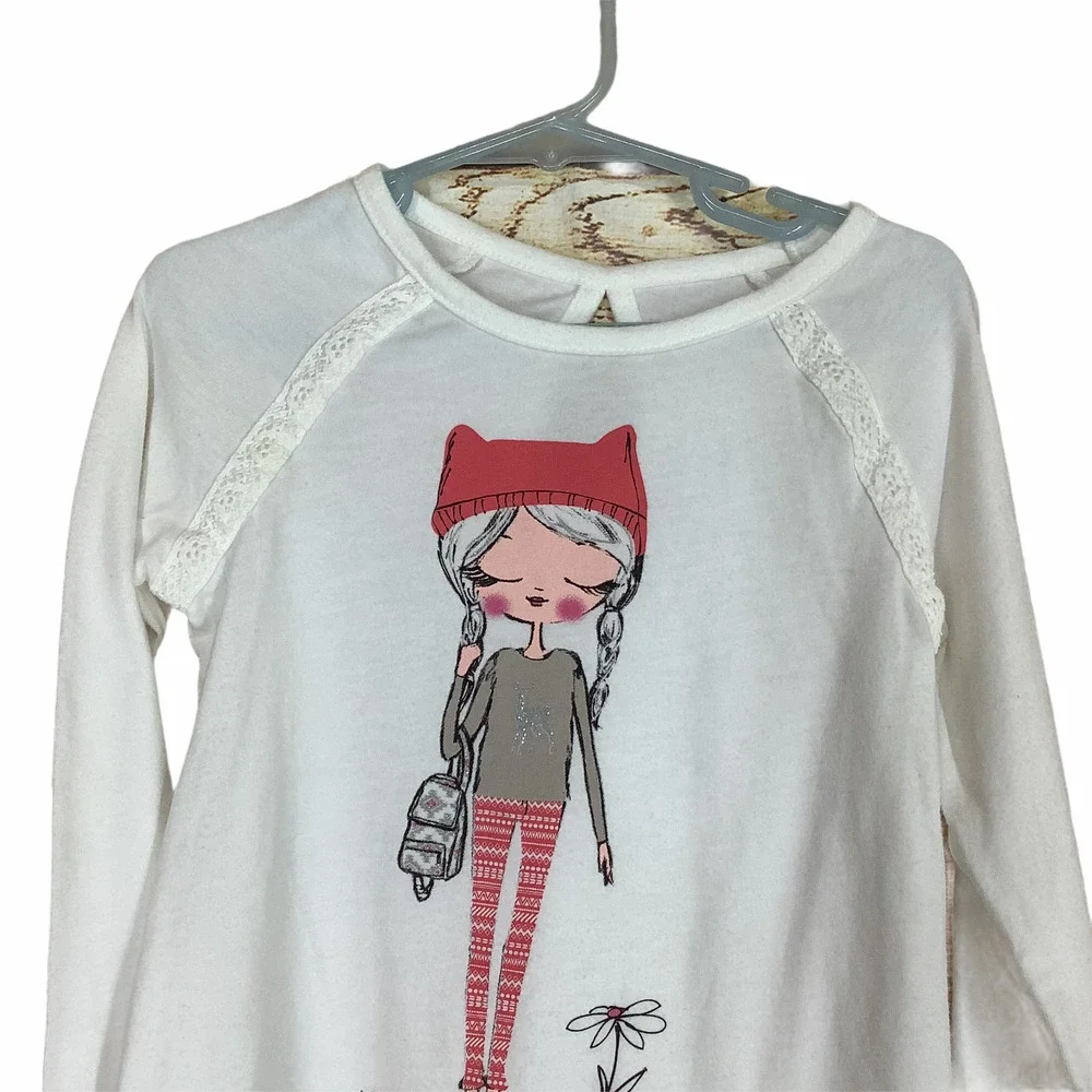 The Children’s Place White Graphic T-Shirt 5/6